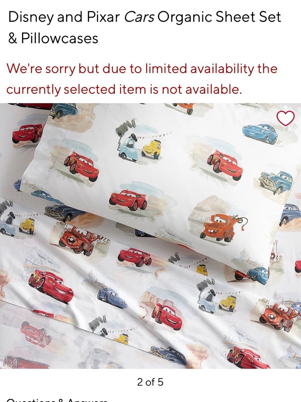 Pottery Barn Cars Bedsheets & 2 pillowcases (full size)